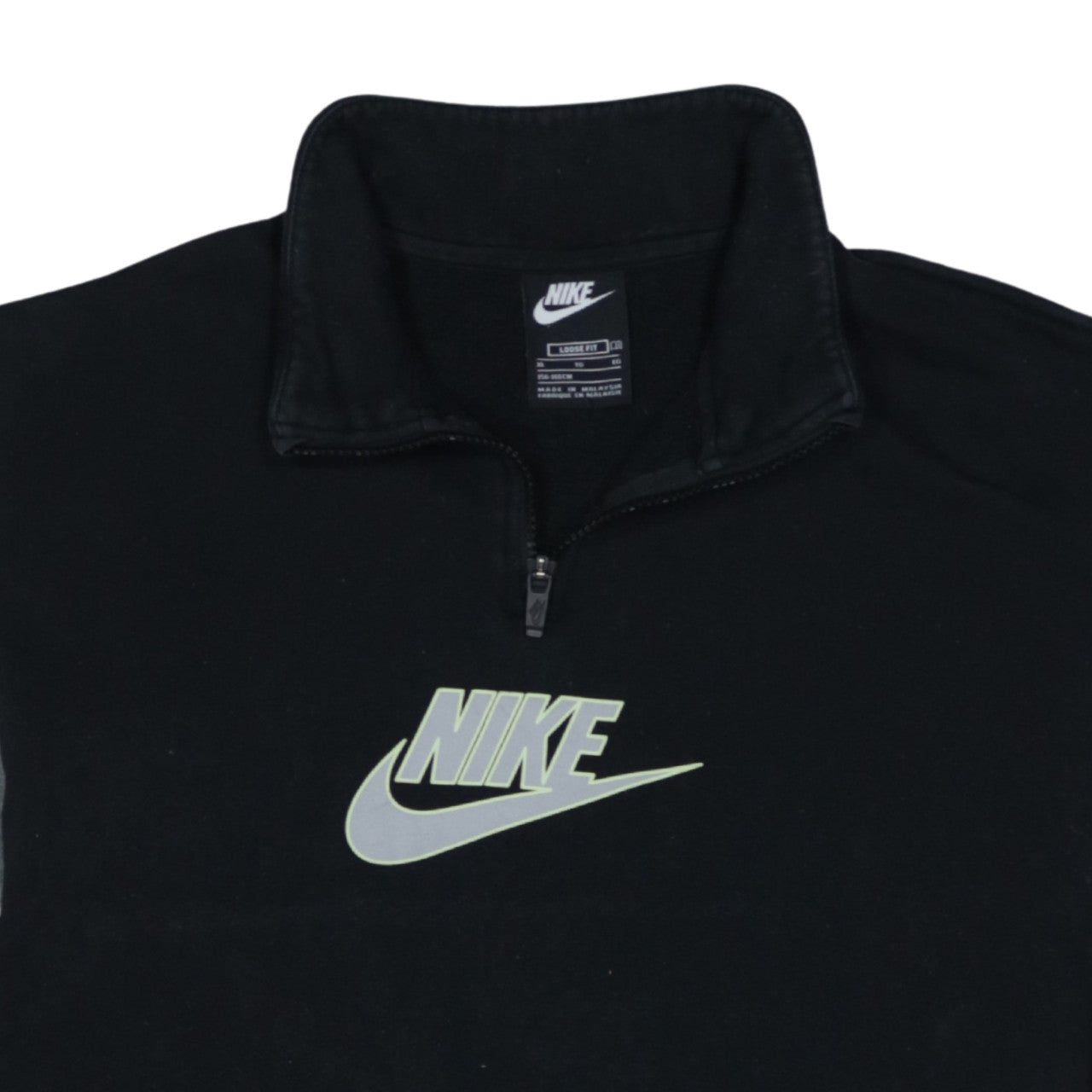 Nike Boys Black XL 1/4 Zip Fleece Sweatshirt with Logo and Pocket
