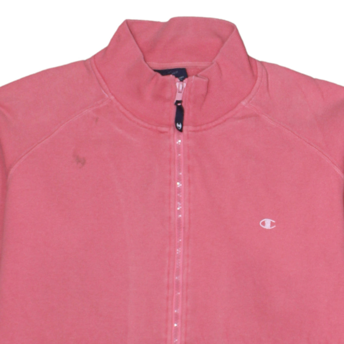 Champion Womens Pink Cotton Full Zip Track Jacket Size L