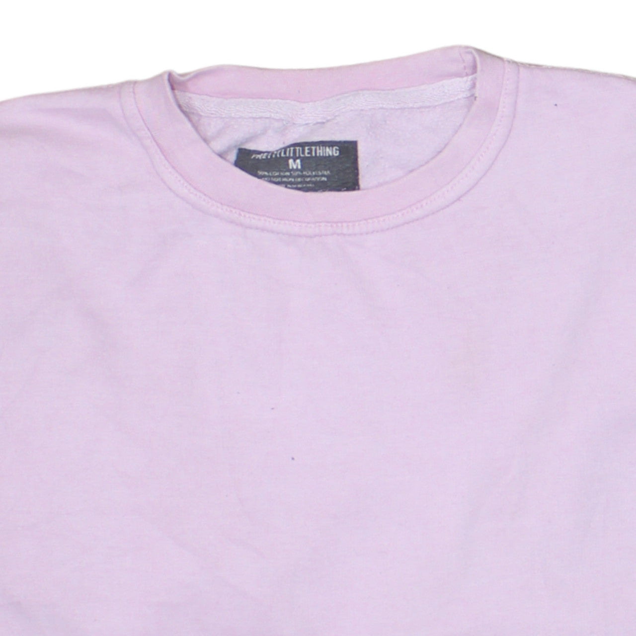 PrettyLittleThing Womens Pink Pullover Sweatshirt Size M Cotton Blend