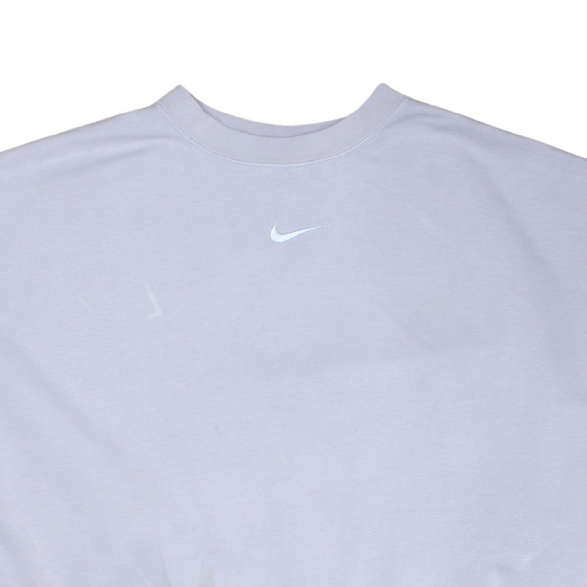 Nike Women's White Cropped Pullover Sweatshirt Size M Cotton Blend