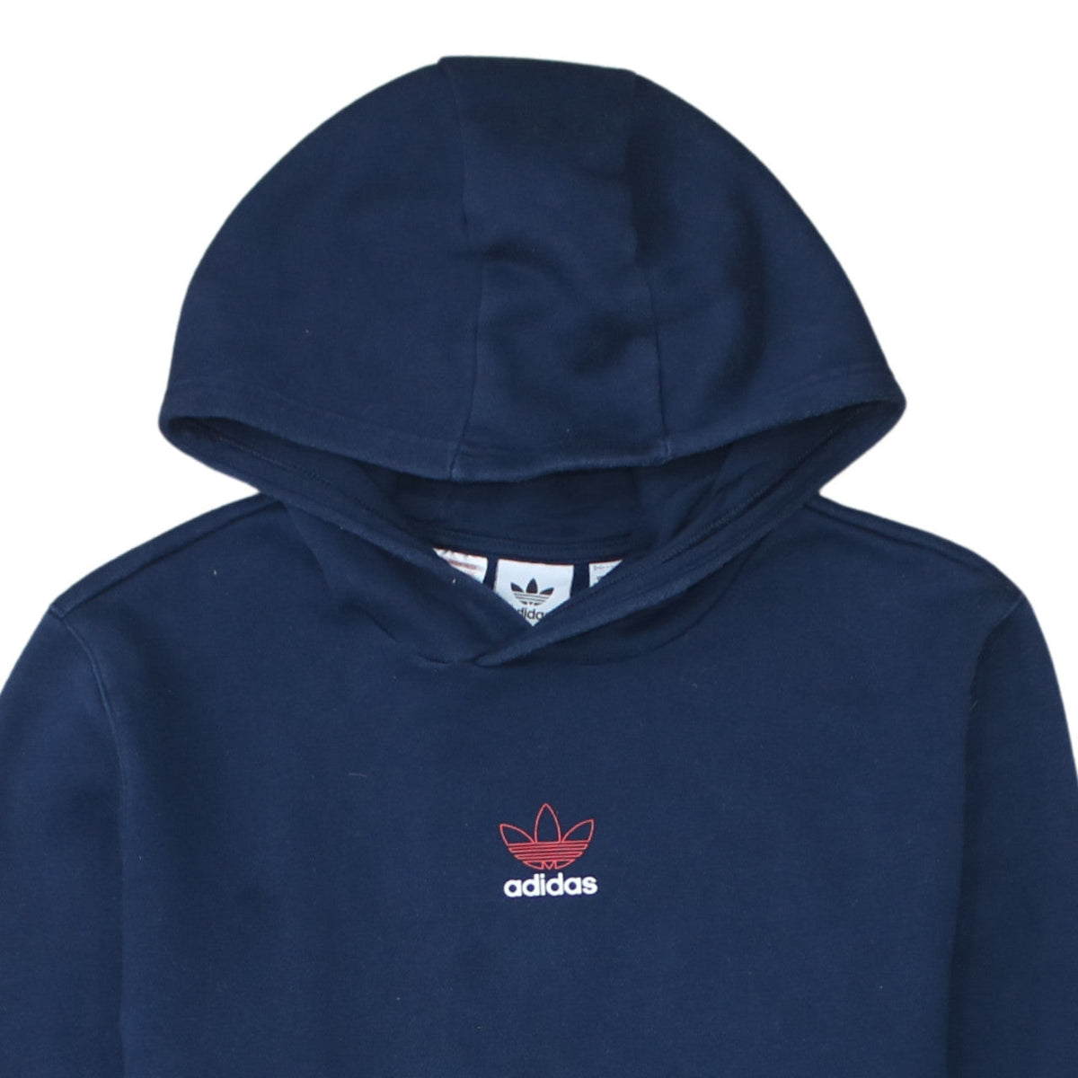 Adidas Boys Navy & Grey Pullover Hoodie XL 15-16 Years Cotton Blend