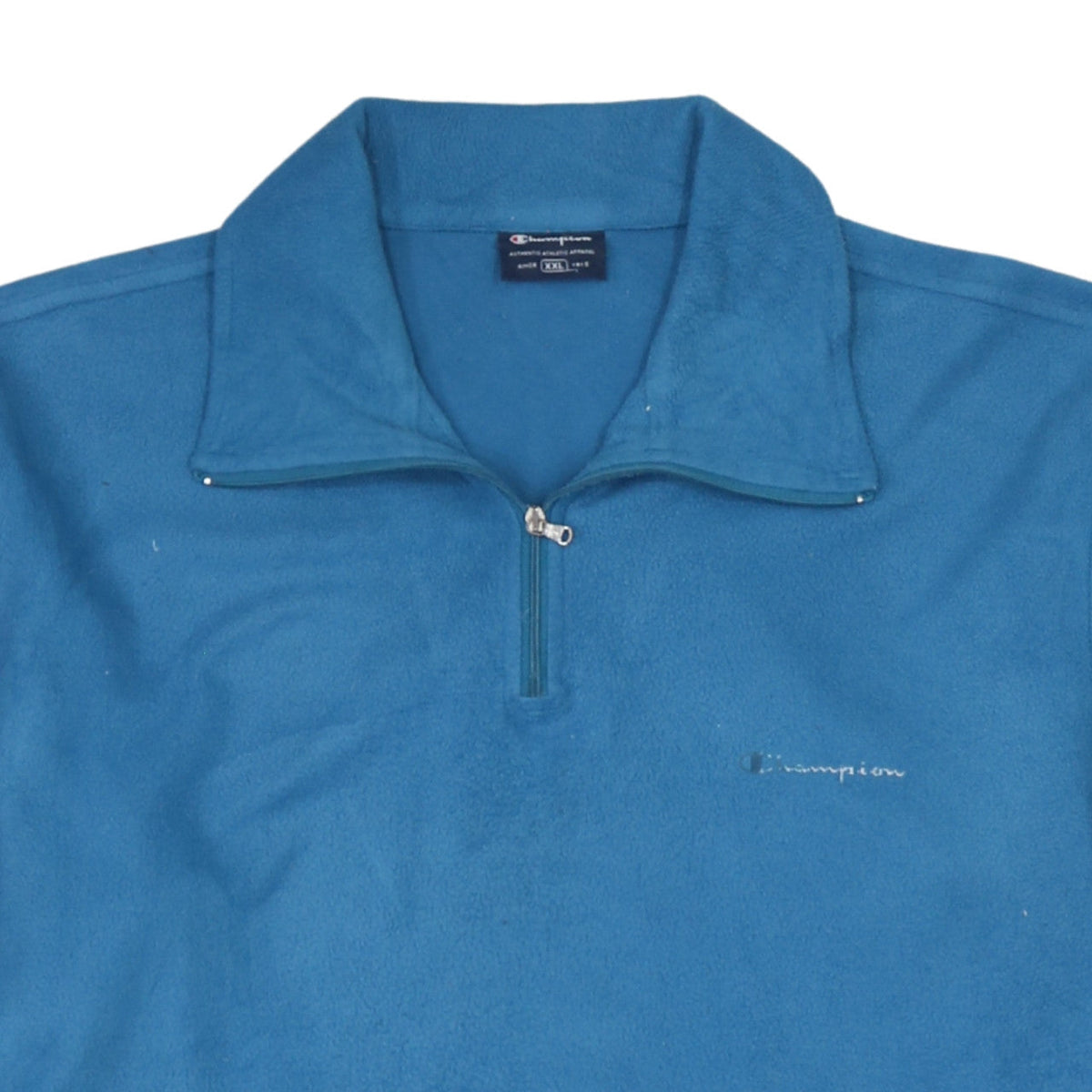 Champion Men's Blue 1/4 Zip Fleece Pullover Sweatshirt XXL
