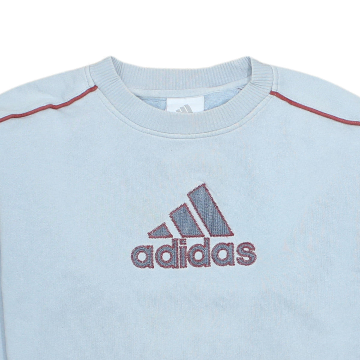 adidas Boys Blue Pullover Sweatshirt 14-15 Years Embroidered Logo Fleece