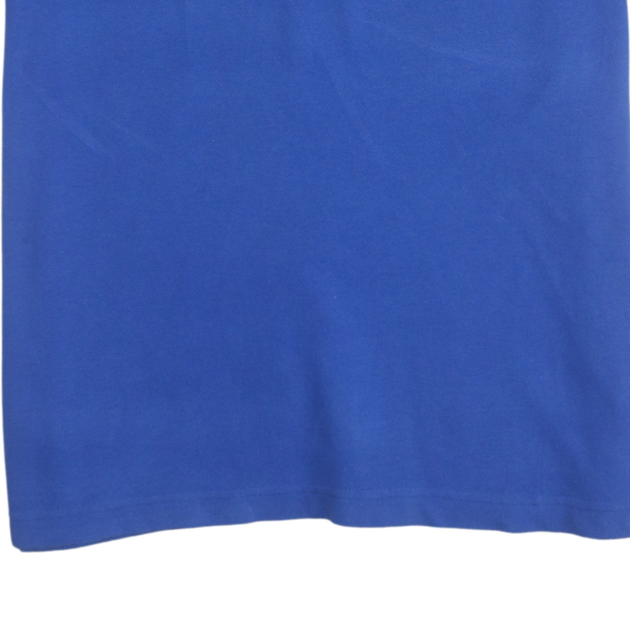 Nautica Blue Cotton Polo Shirt Teens 14 Regular Fit Short Sleeve