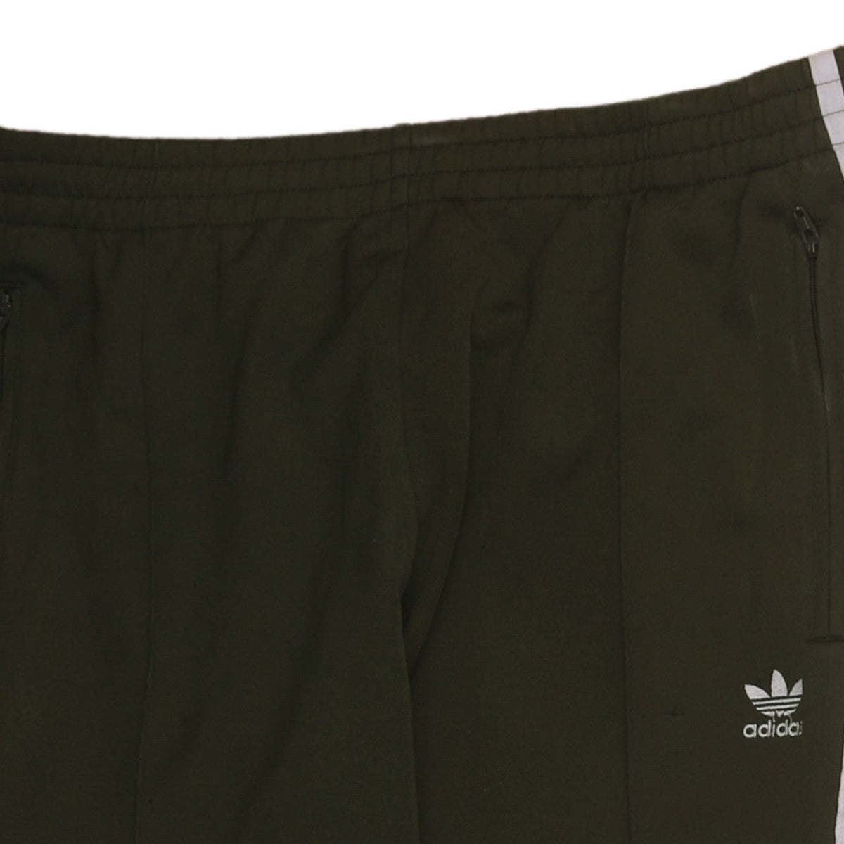 Adidas Womens Black Track Pants Size 12 Elastic Waist Side Stripe