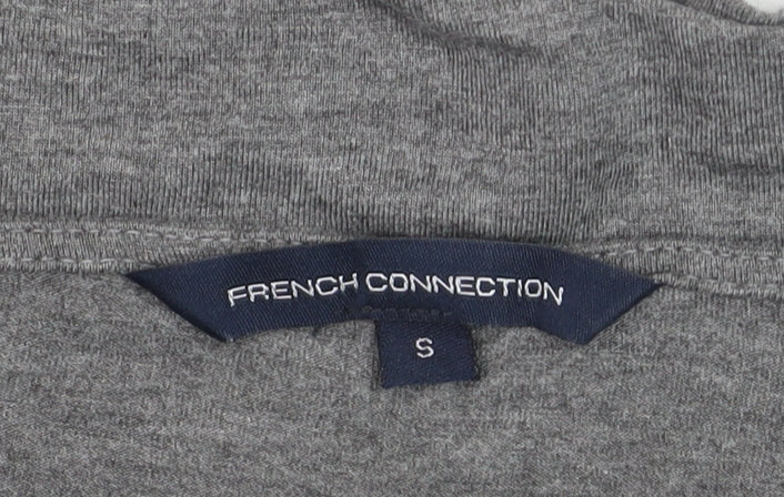 French Connection Women's Grey Relaxed 3/4 Sleeve Viscose T-Shirt Size S