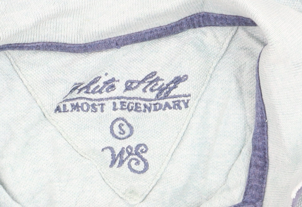 White Stuff Men's Blue Cotton Polo Shirt Size S Casual Summer Top