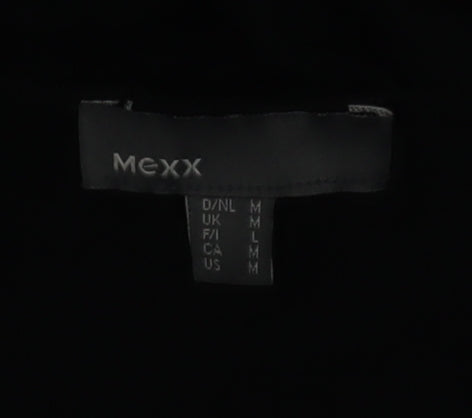Mexx Womens Black Sleeveless Rhinestone Scoop Neck T-Shirt Medium