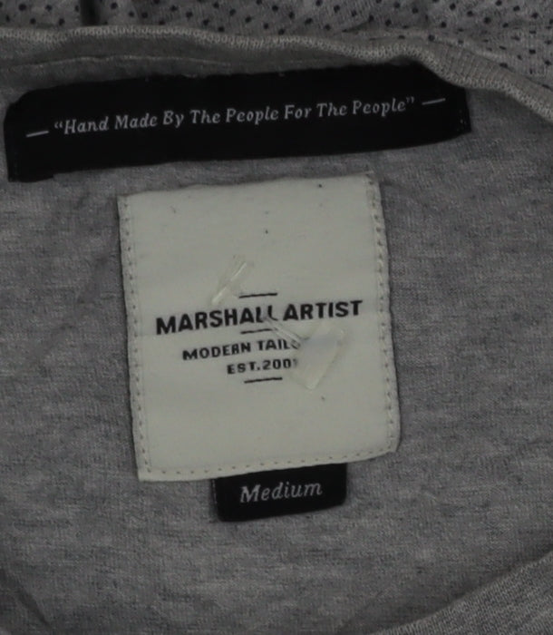 Marshall Artist Men's Grey Cotton Crew Neck T-Shirt Medium