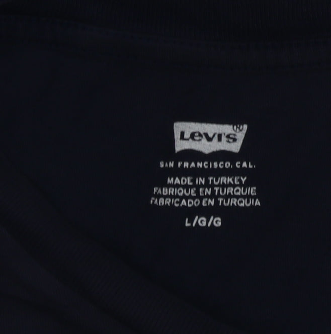 Levi's Men's Blue Logo Graphic T-Shirt Size L Regular Fit