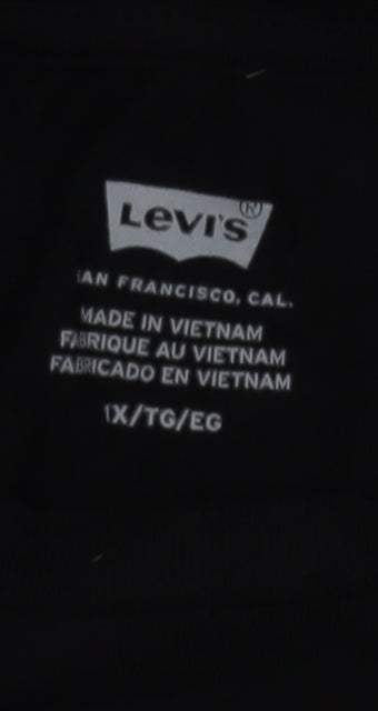 Levi's Men's Black Logo Graphic Short Sleeve Cotton T-Shirt XL