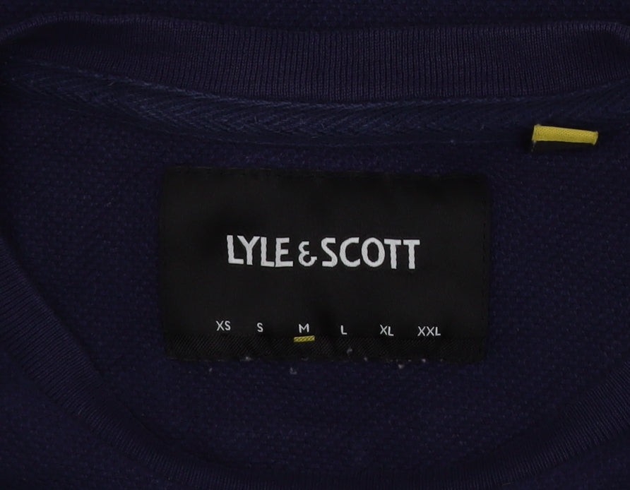 Lyle & Scott Men's Blue Cotton Crew Neck T-Shirt Size M