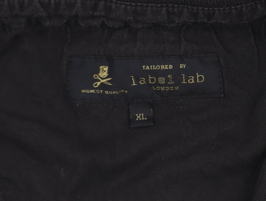 Label Lab Men’s Black XL Cotton Short Sleeve Polo Shirt
