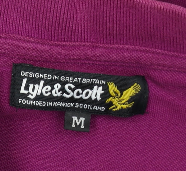 Lyle & Scott Men's Purple Cotton Polo Shirt Size M