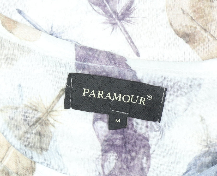 Paramour Women's Multicoloured Feather Print T-Shirt M