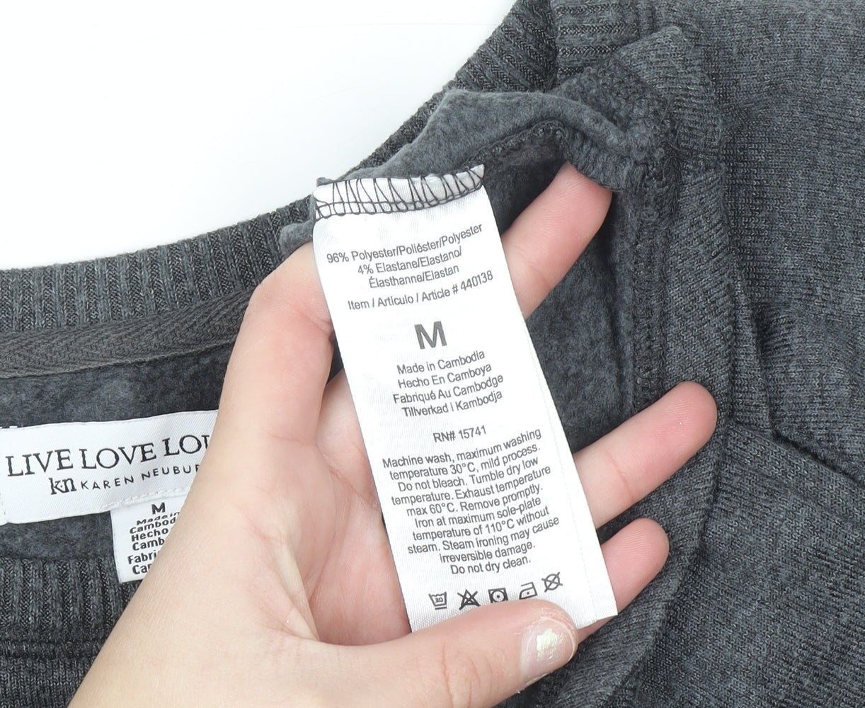 Karen Neuburger Women’s Grey Pullover Jumper Medium Knit Long Sleeve