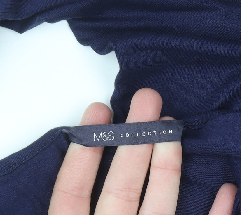 Marks & Spencer Women Blue Knee Length Sheath Dress Size 12
