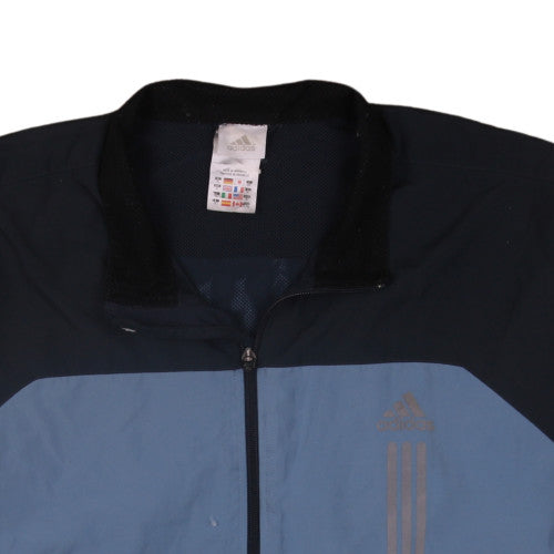 Adidas Men’s Blue XL Track Jacket Lightweight Full Zip Sportswear