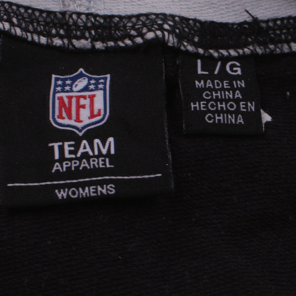 NFL Team Apparel Raiders Grey Black Men's L Pullover Hoodie