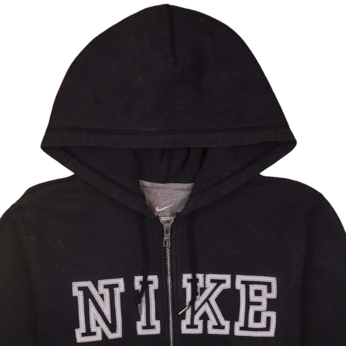 Nike Men's Black Full Zip Logo Hoodie L Regular Fit