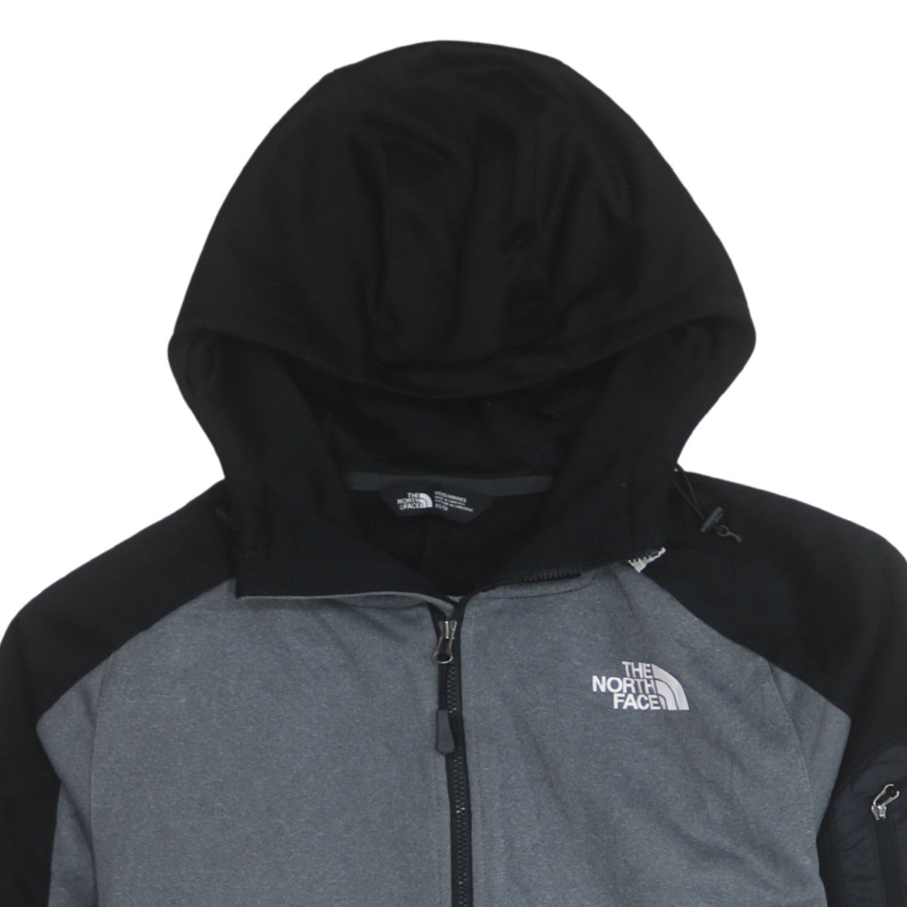 The North Face Men's Grey Full Zip Hooded Fleece Hoodie XS