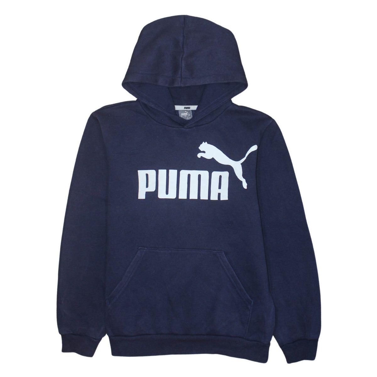 Puma Boys Navy Blue Pullover Hoodie 13-14 Years Hooded Sweatshirt
