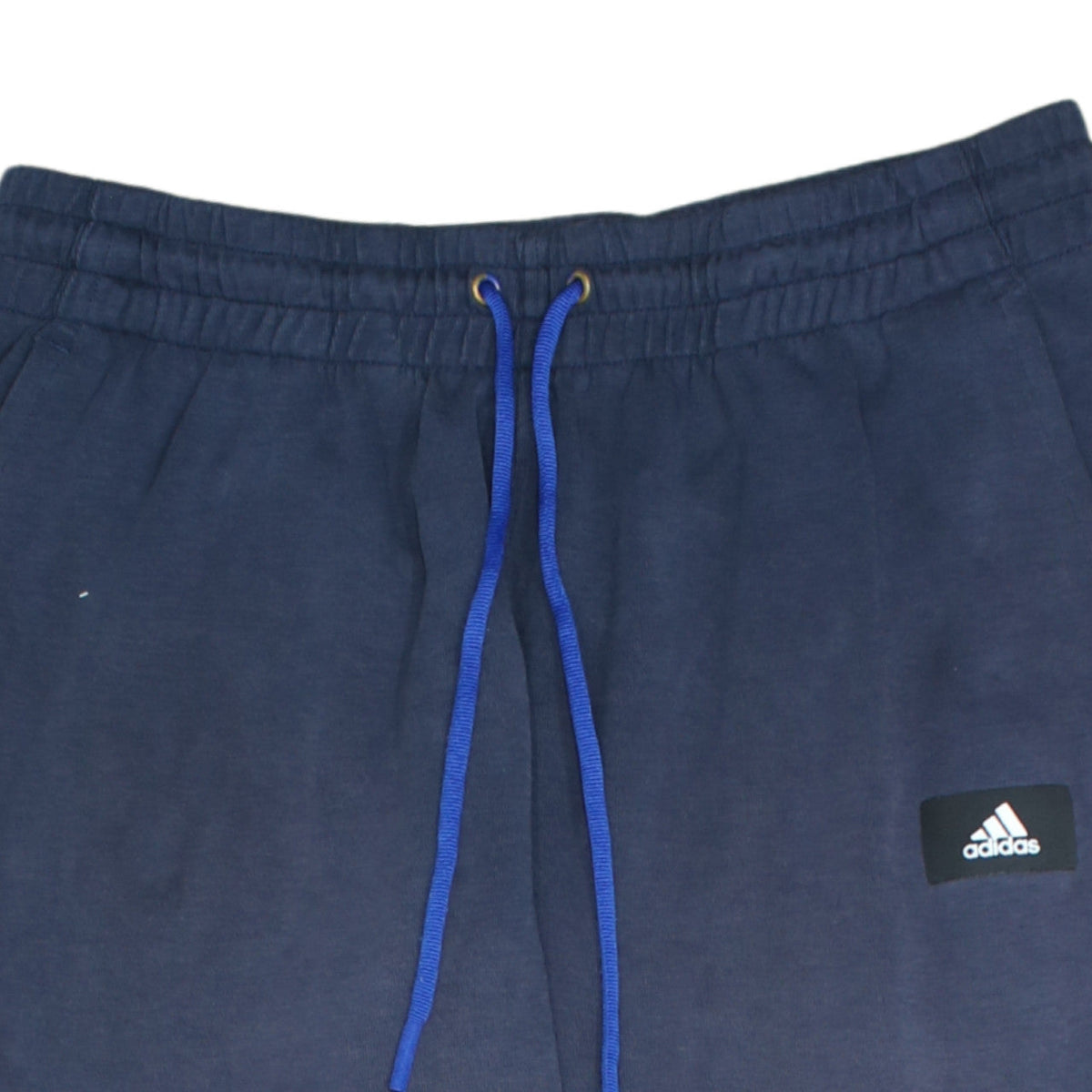 Adidas Men Blue Jogger Sweatpants L Elastic Waist Tapered Fit