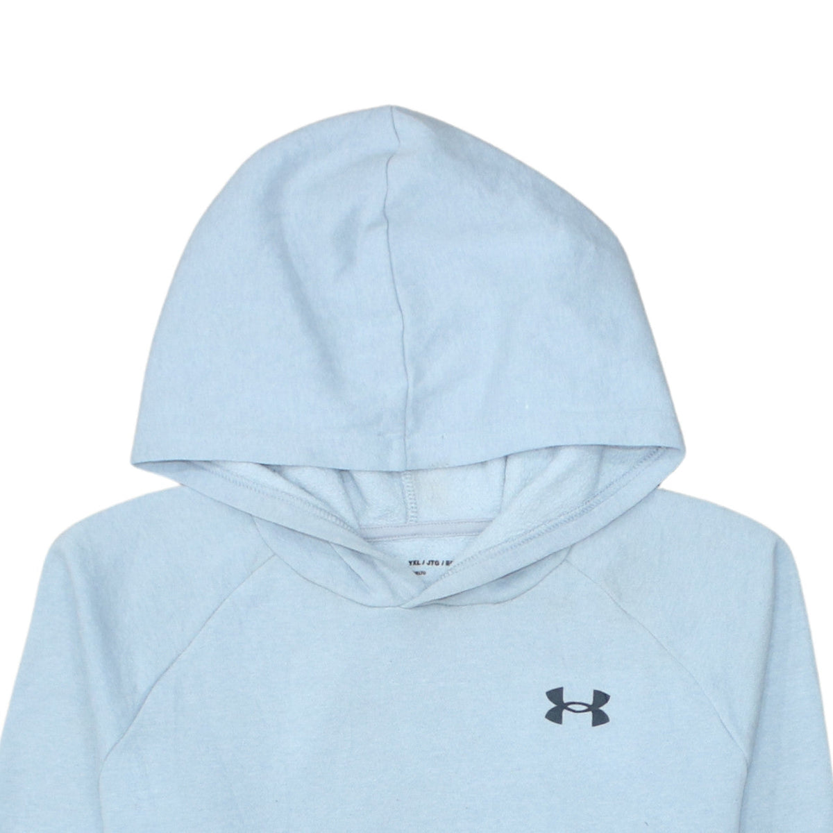 Under Armour Boys Light Blue Pullover Hoodie YXL Loose Fit