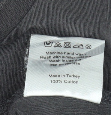 NICCE Men's Grey Short Sleeve Crew Neck Cotton T-Shirt Size S