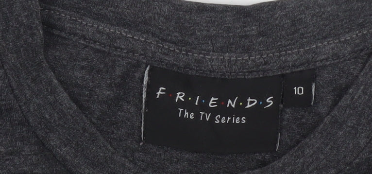 Friends Central Perk Women's Grey T-Shirt Size 10 Casual