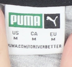 Puma Men's Grey Crew Neck Cotton Short Sleeve T-Shirt M