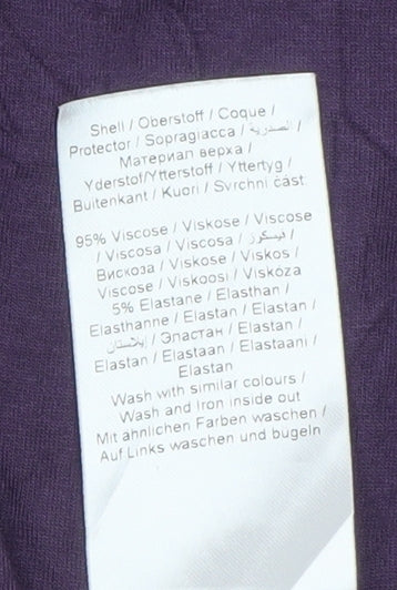 Part Two Women Purple Long Sleeve Basic Jersey Top Size M