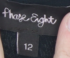 Phase Eight Women Black Size 12 Relaxed Jersey Tunic Blouse
