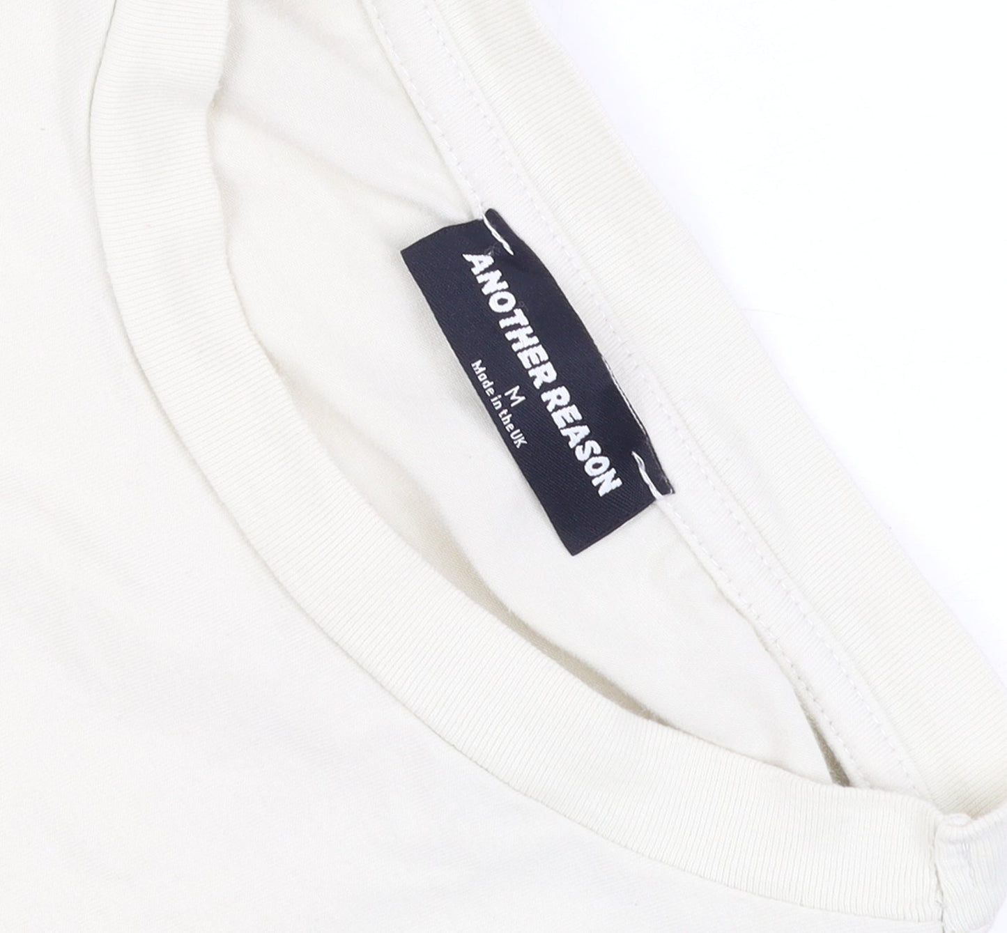 Another Reason Men’s Ivory Graphic Print Crew Neck T-Shirt Size M