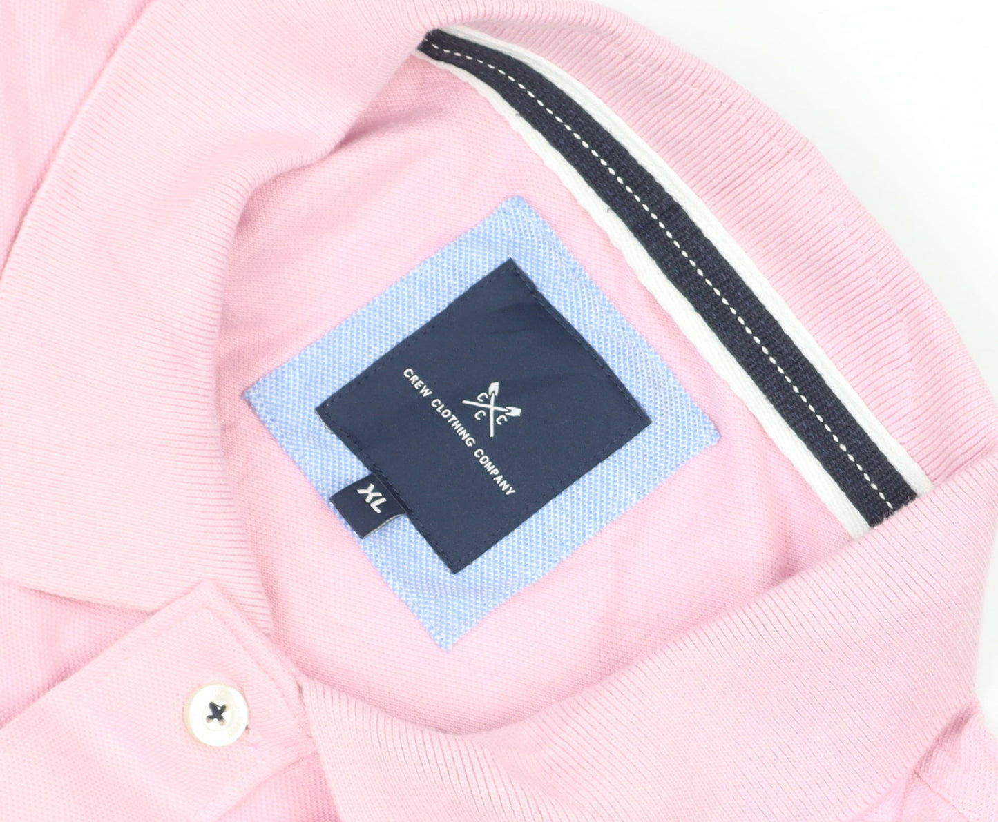 Crew Clothing Men's Pink XL Polo Shirt Ilkley Trophy Logo Cotton