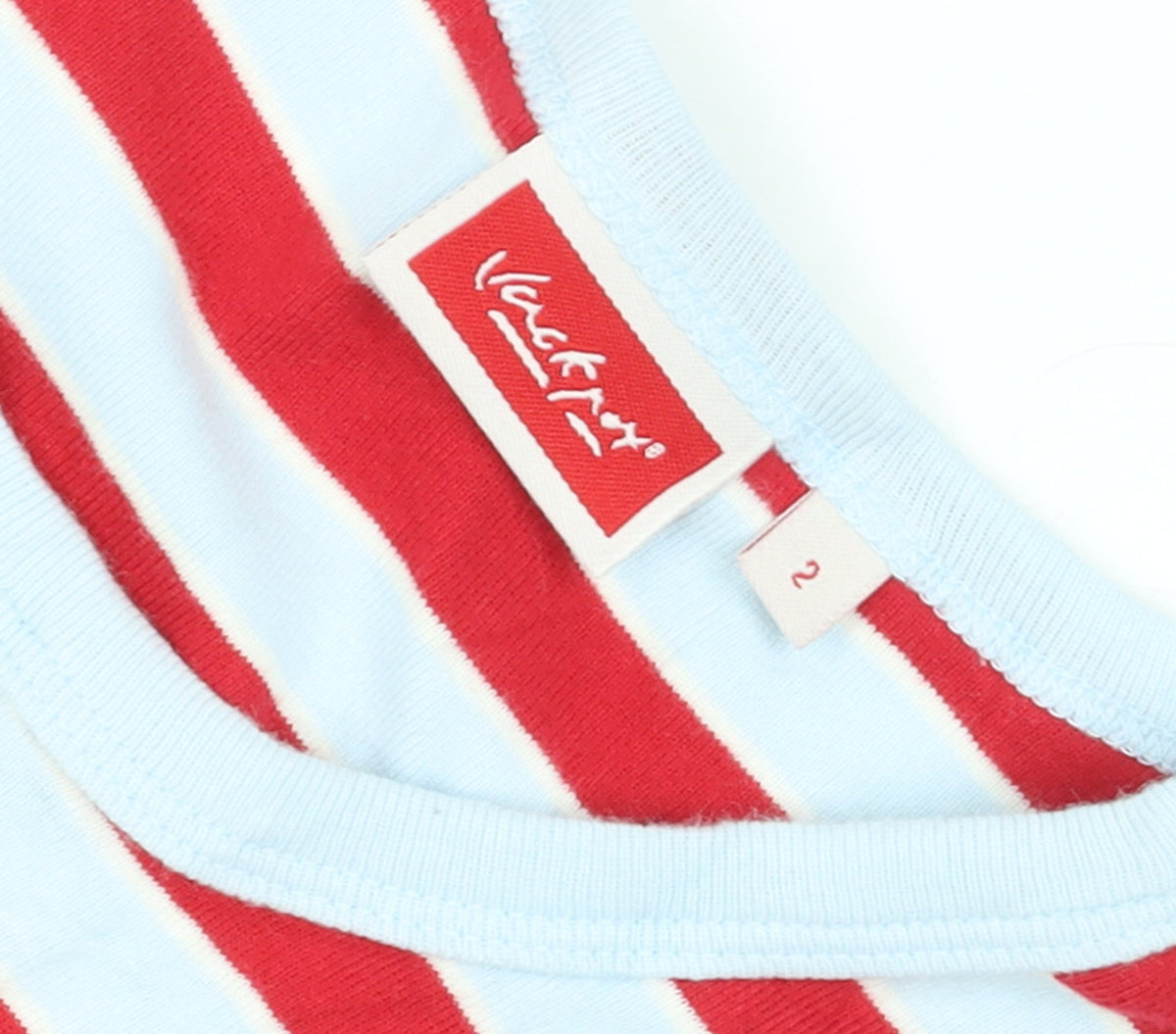 Valentino Rudy Women's Red Striped Cotton T-Shirt Size 2