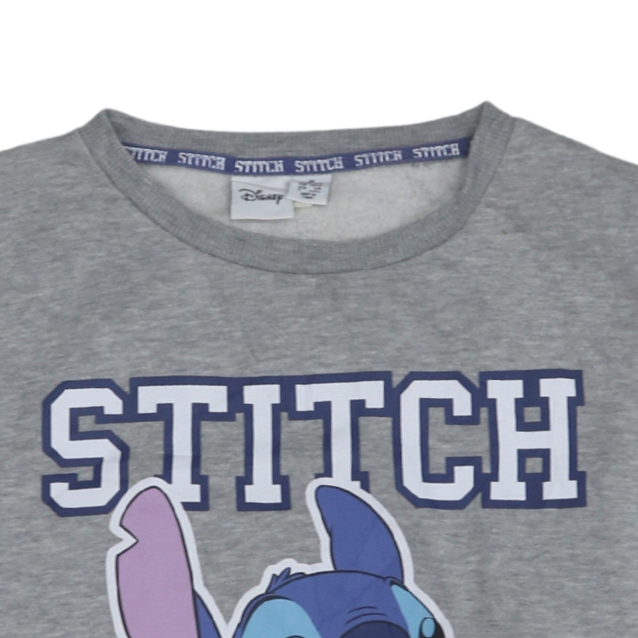 Disney Women Grey Stitch Pullover Sweatshirt Size M