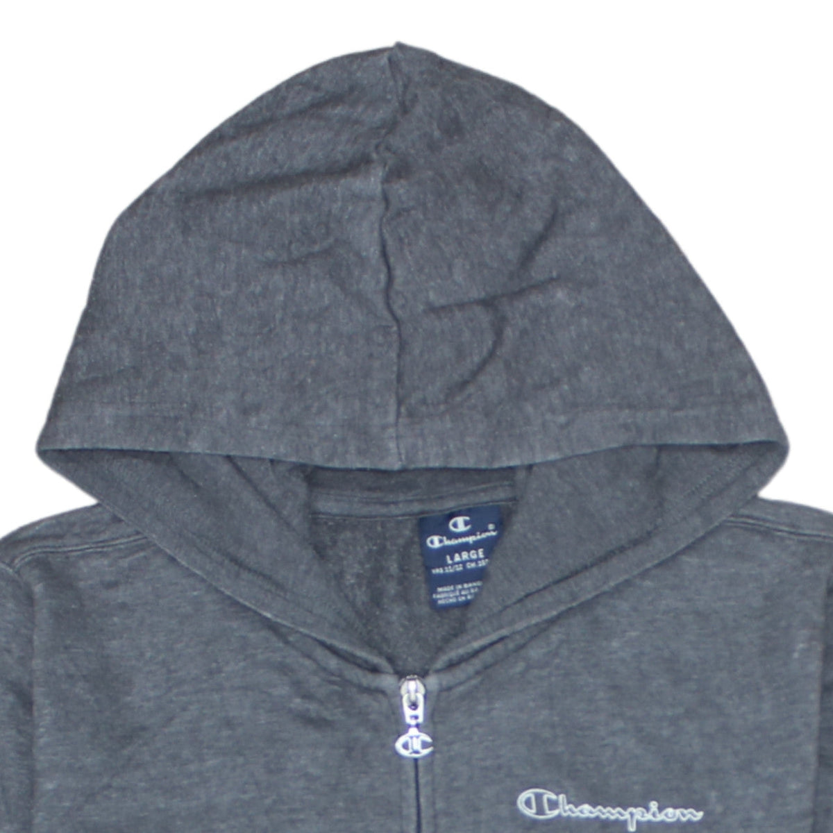 Champion Boys Grey Full Zip Hoodie Size 11-12 Years Regular Fit