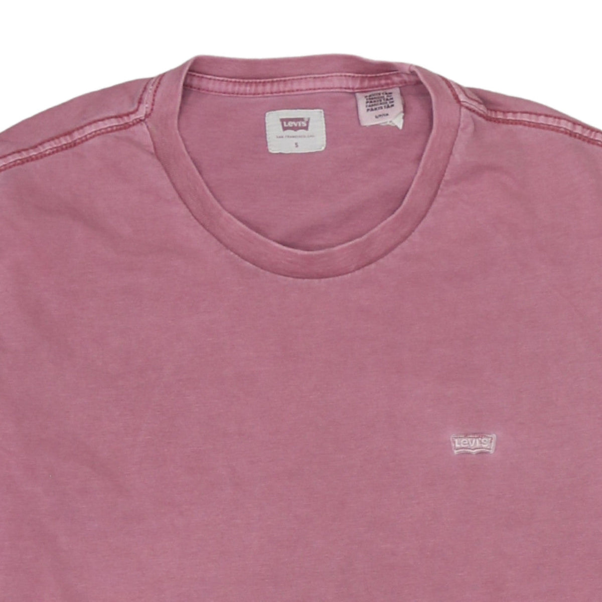 Levi's Men's Pink Cotton Crew Neck Short Sleeve T-Shirt Size S