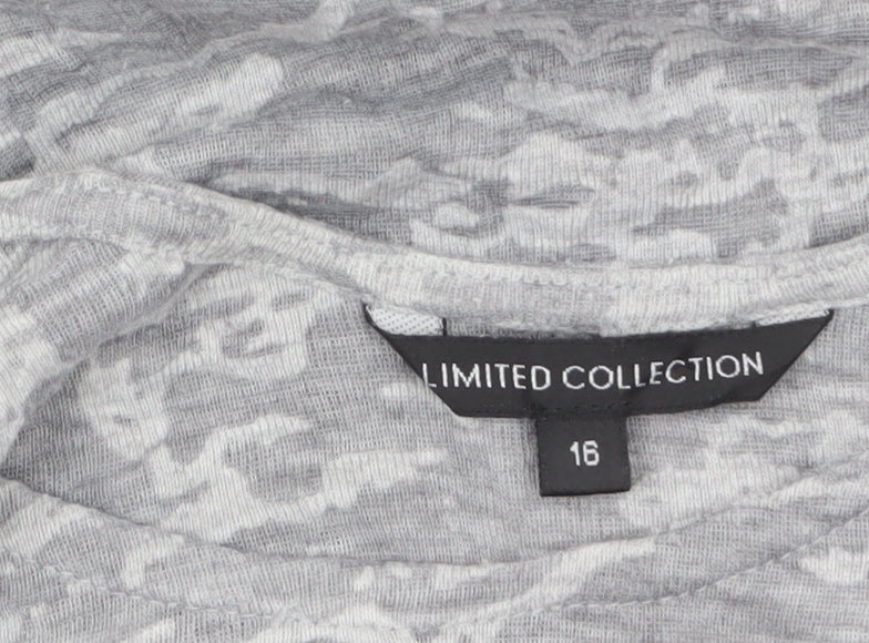 Marks & Spencer Women’s Grey Scoop Neck Studded T-Shirt Size 16