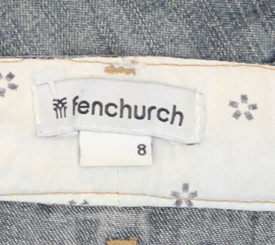 Fenchurch Women's Blue Denim Knee Length Pencil Skirt Size 8