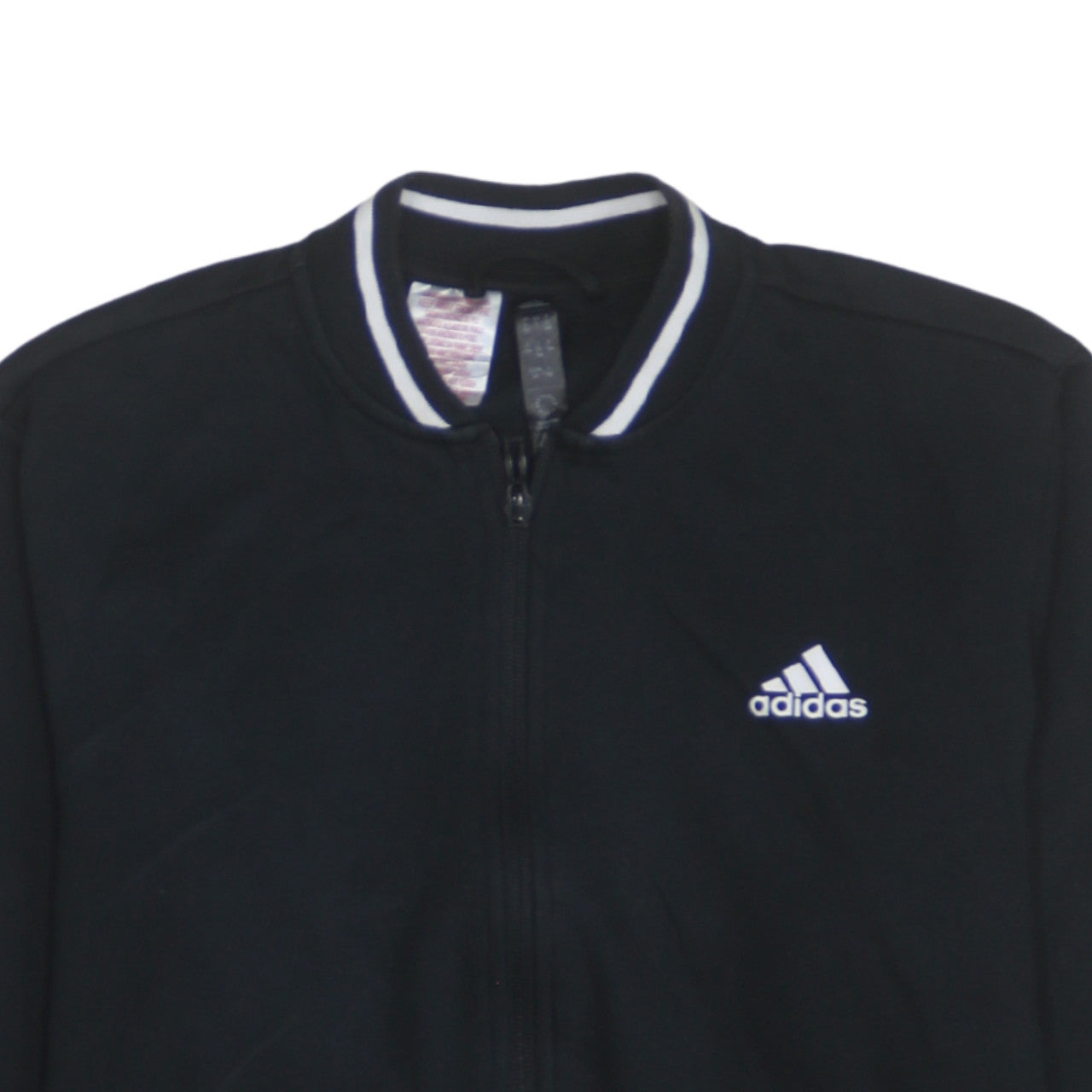 Adidas Boys Black Full Zip Logo Sweatshirt Size 13-14 Years