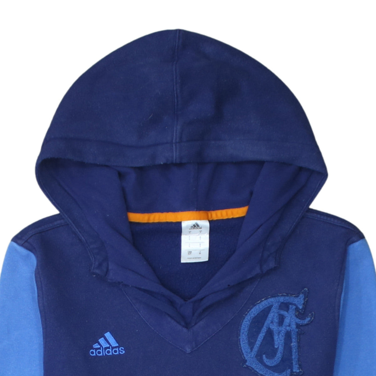 Adidas Men's Blue Pullover Hoodie Small Embroidered Logo Sportswear