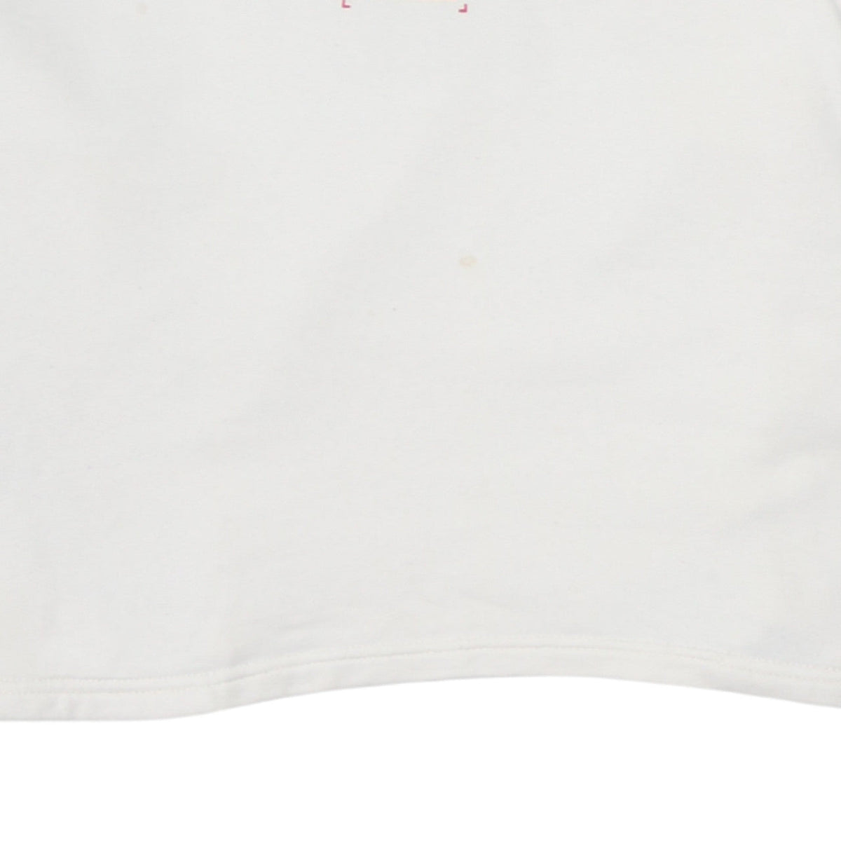 Puma Women White Small Pullover Hoodie Cotton Logo Relaxed Fit