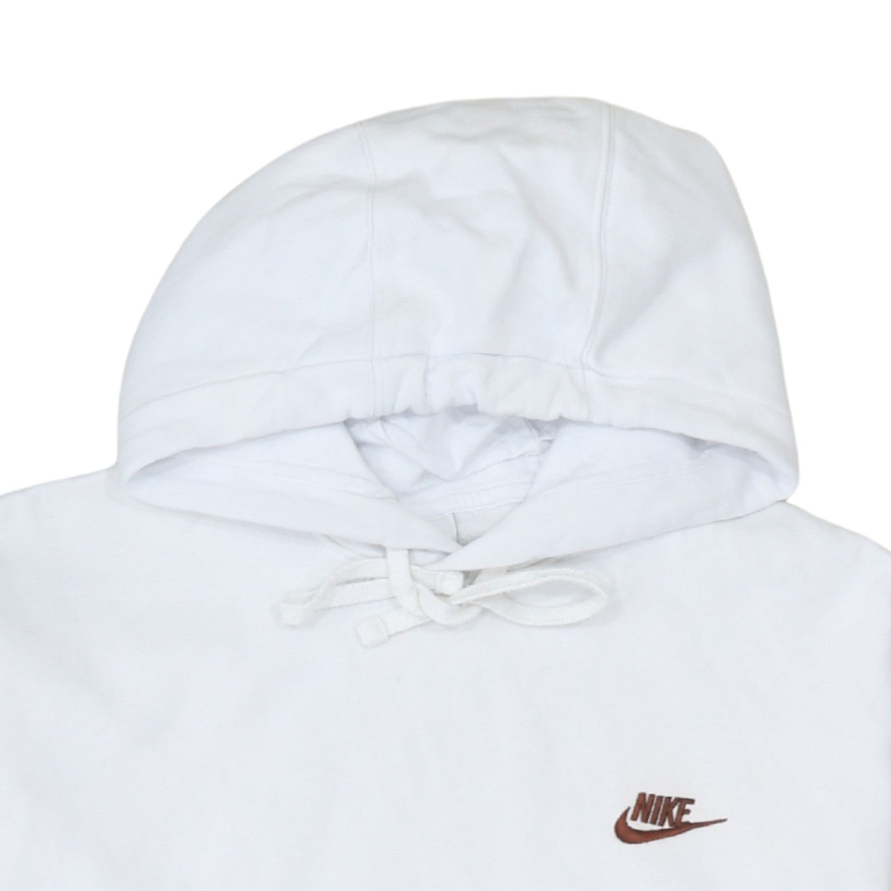 Nike Men's White Pullover Hoodie Medium Logo Sportswear