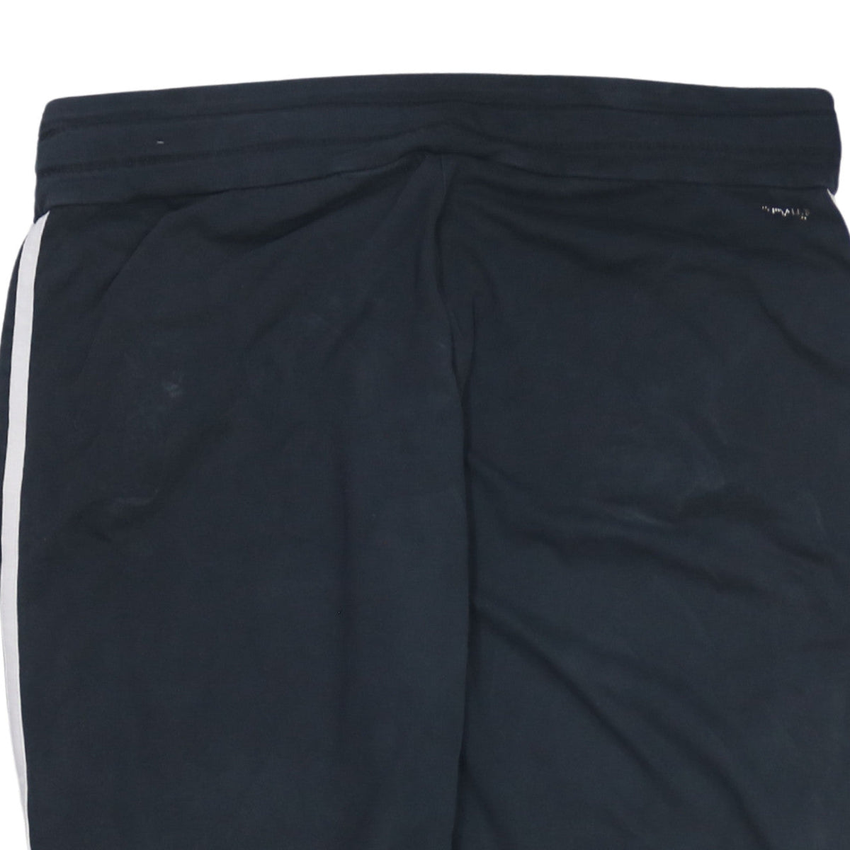 Adidas Women Black L Athletic Shorts with White Stripes