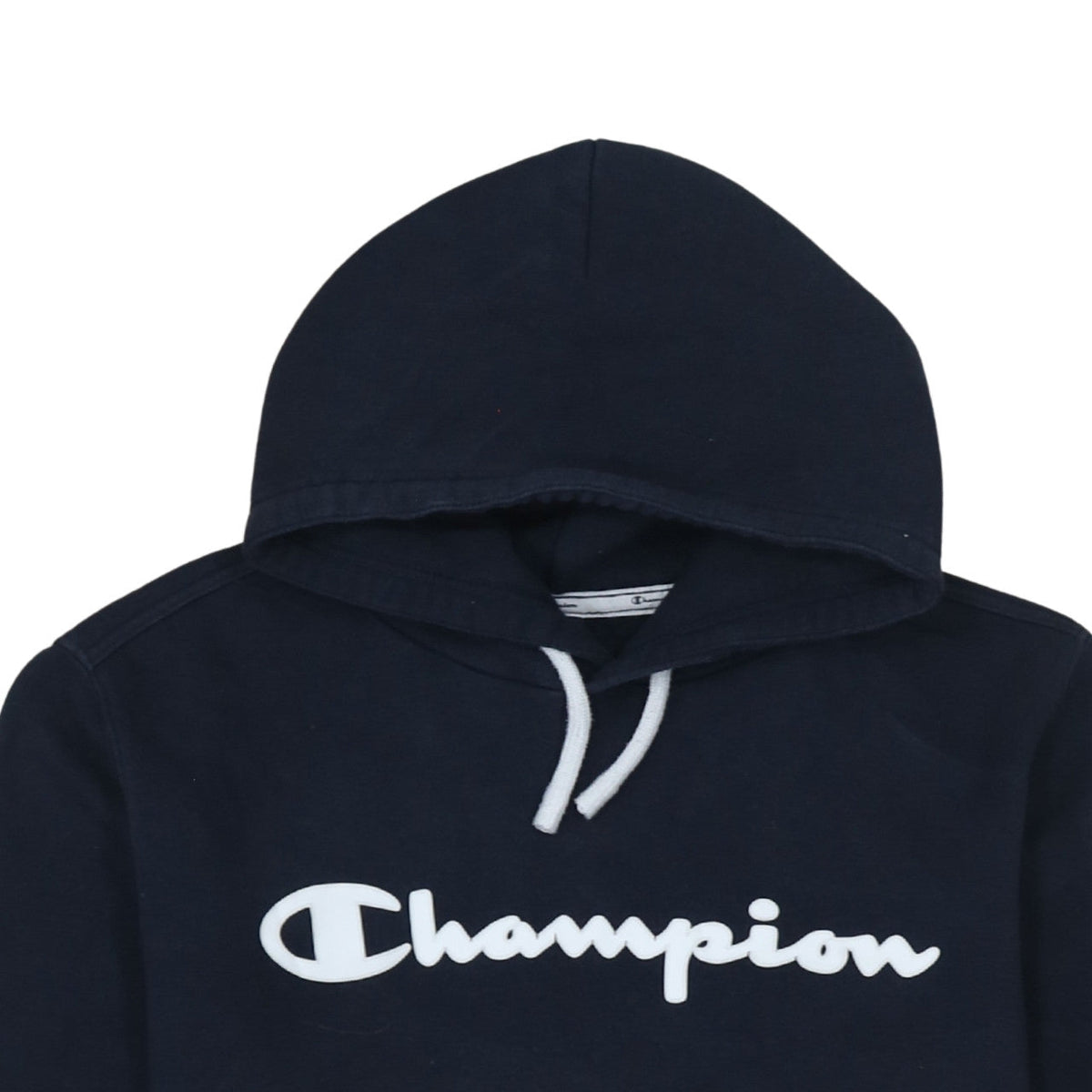 Champion Men's Blue Pullover Hoodie Medium Logo Fleece Sweatshirt