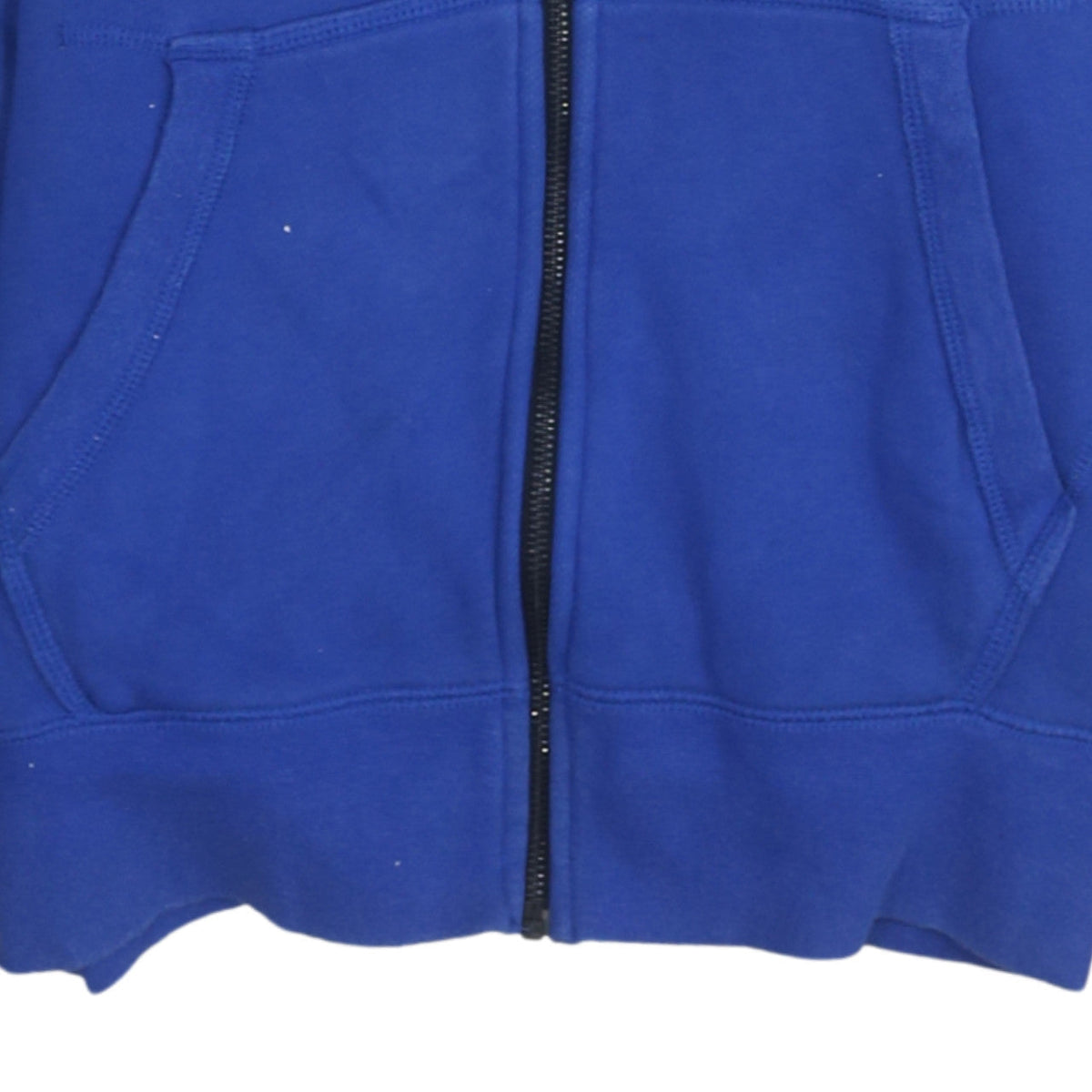Nike Men's Blue XS Full Zip Cotton Hoodie with Logo