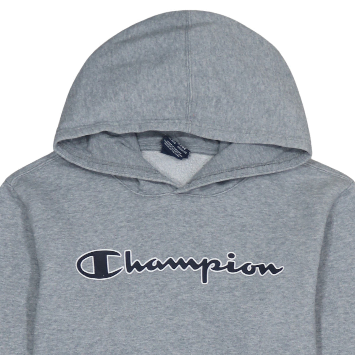 Champion Boys Grey Hoodie 15-16 Years Pullover Fleece Logo Sweatshirt