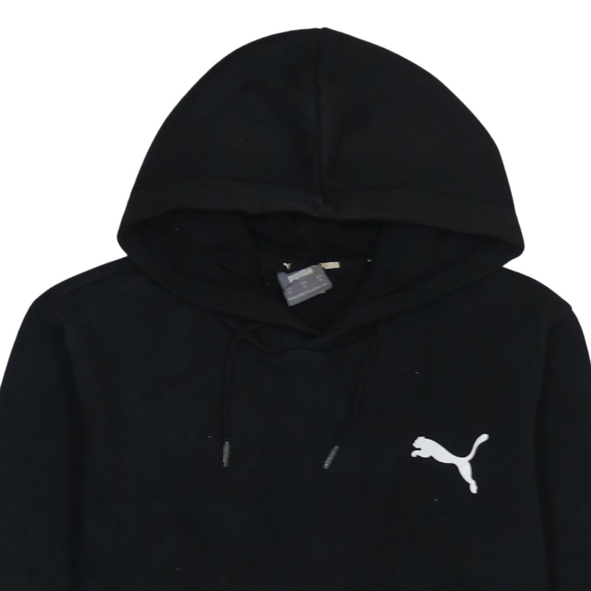 Puma Men's Black Pullover Hoodie Medium Fleece Sweatshirt